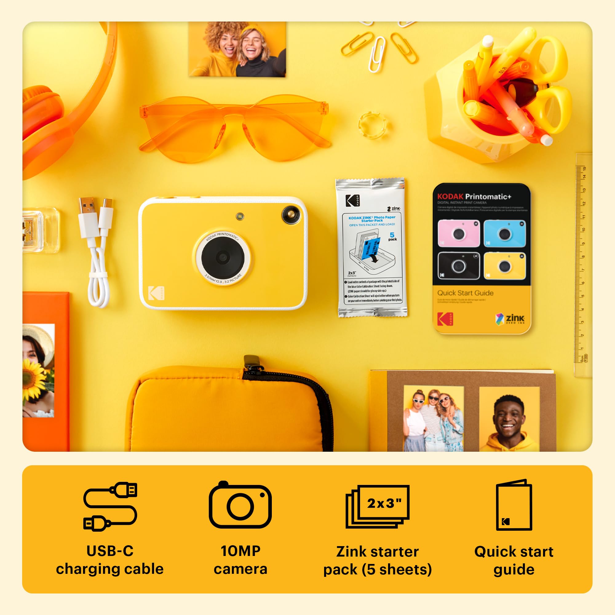 Amazon.co.jp: Kodak Printomatic+インスタントプリントデジタルカメラ